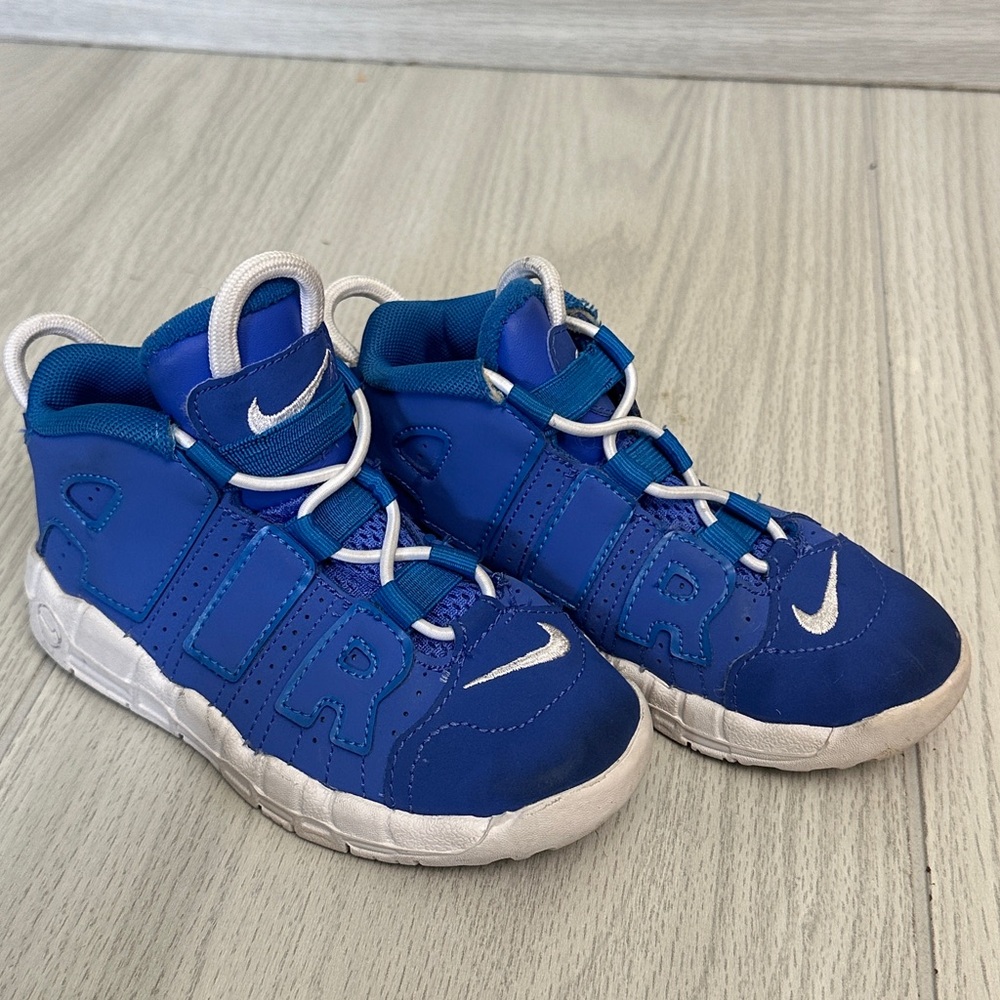 Nike Air More Uptempo PS Kids Blue White Scottie Pippen Shoes DM1027-400 Sz‎ 9C